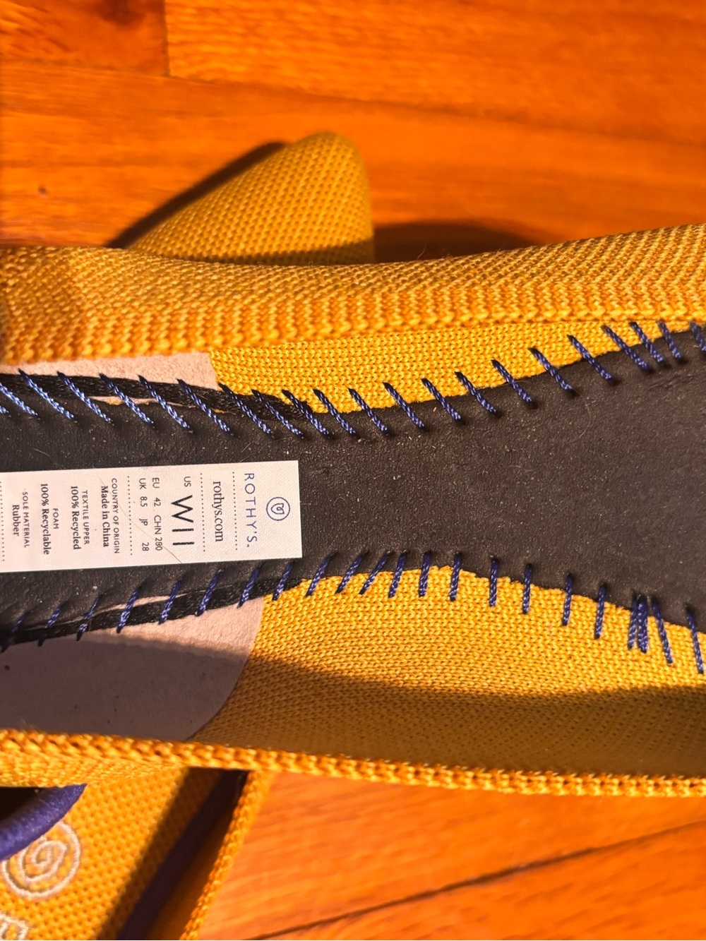 Rothy’s The Point Ballet Flats in Marigold Size 11 Yellow Retired Color - Picture 7 of 7